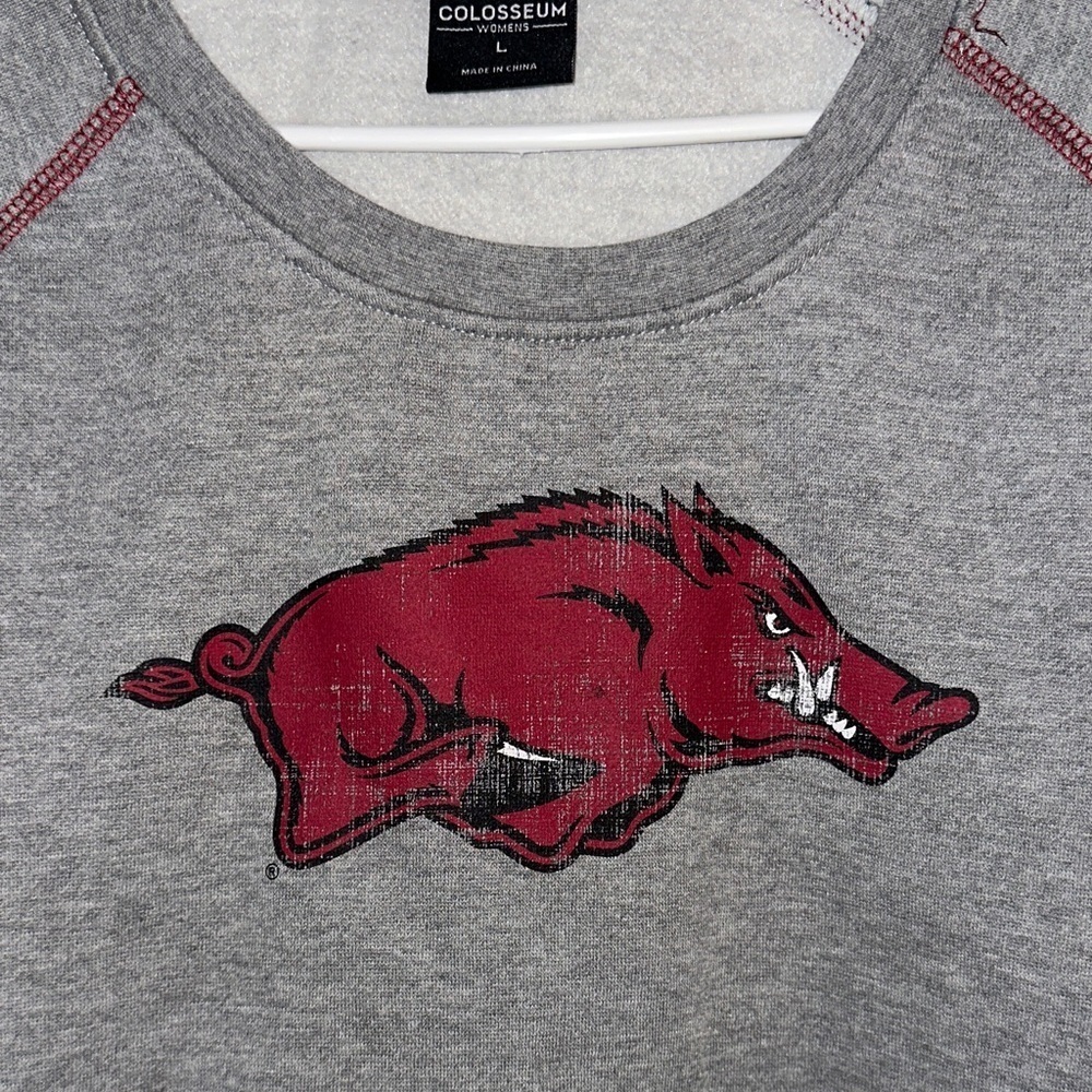 Colosseum Gray Sweatshirt with Red Logo - Picture 2 of 5